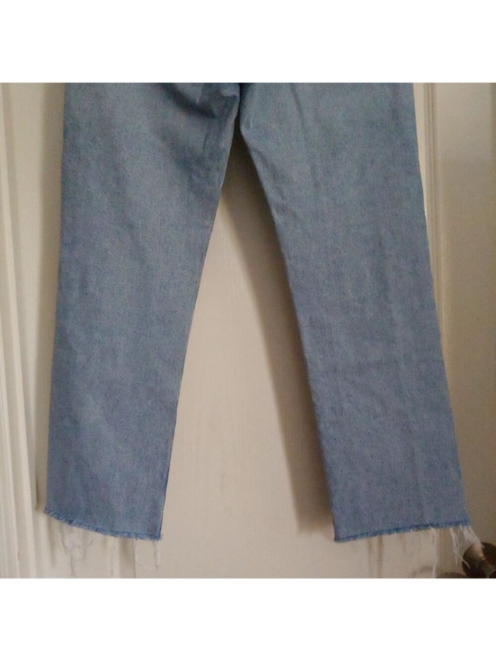 AGOLDE Lana Straight Jeans Riptide 28 Rigid Denim 90s Designer Button Fly Luxury - Picture 6 of 9
